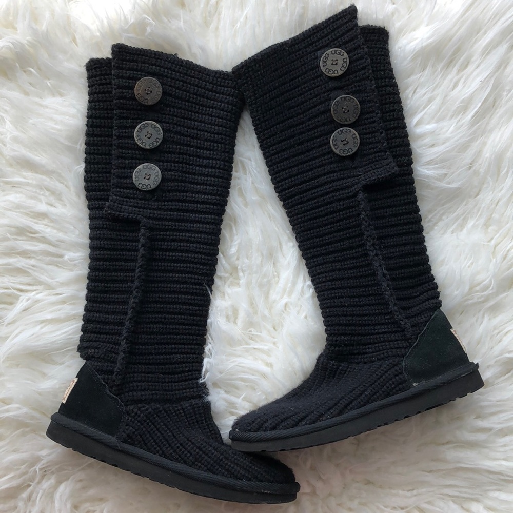 Black Knit UGG Boots